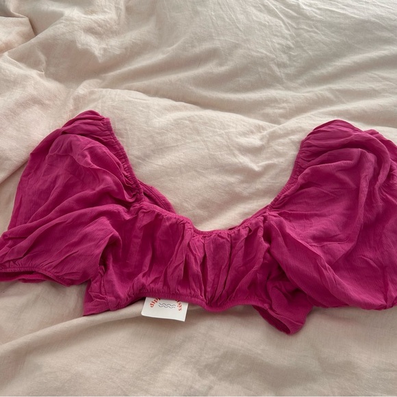 Dippin’ daisy’s pink Marla tie front top NWT - Picture 5 of 8